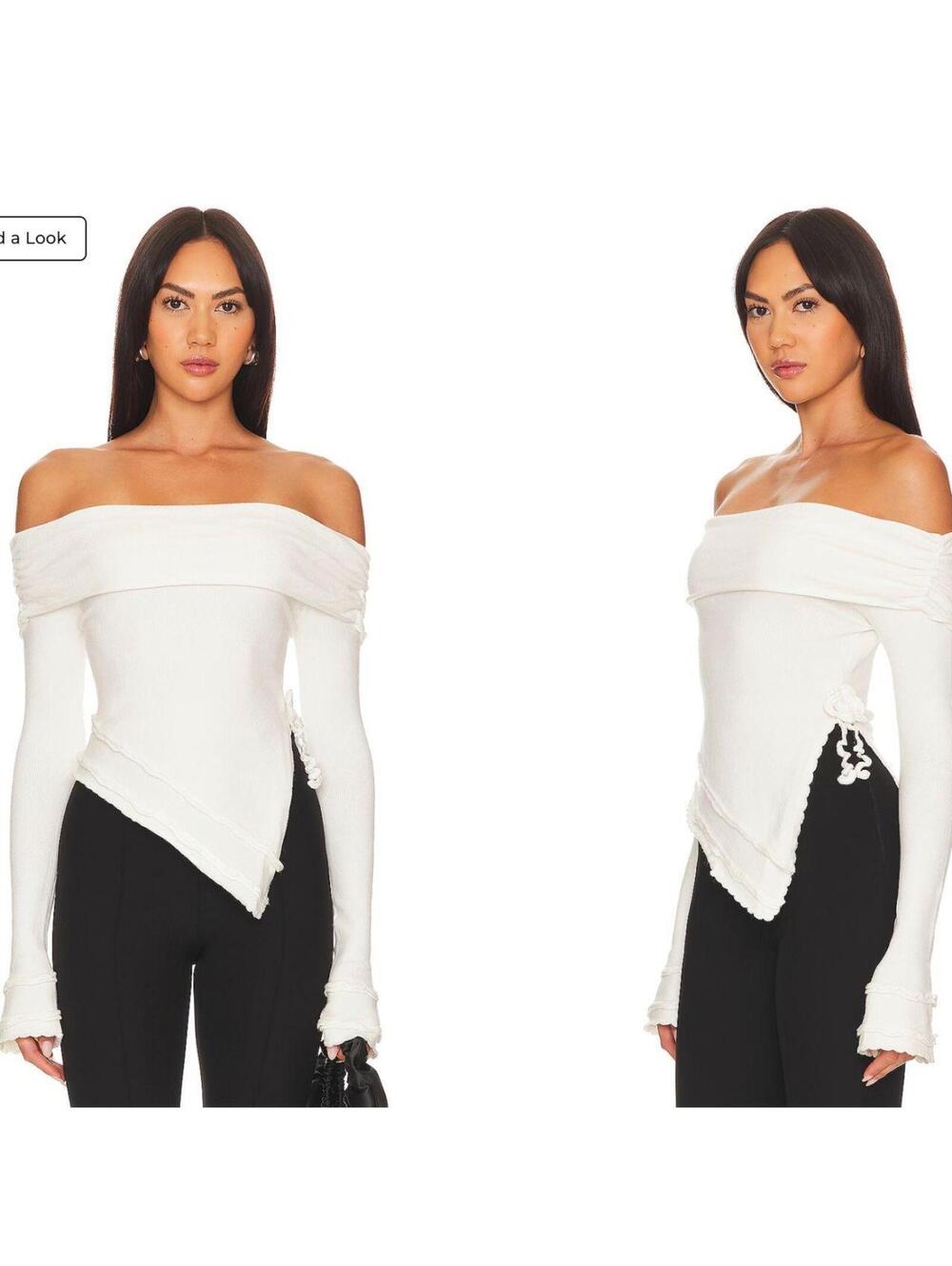GUIZIO Soler Fold Over Knit Top - Picture 4 of 7